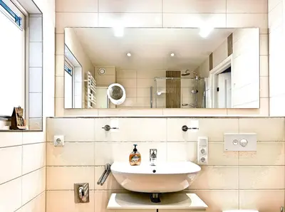 Ein Badezimmer in der Unterkunft In den Wiesen App 3