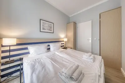 Ein Bett oder Betten in einem Zimmer der Unterkunft Seehund an der Ostsee