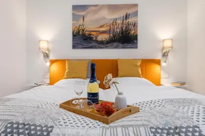 Ein Bett oder Betten in einem Zimmer der Unterkunft Ostseehaus Erika-Maria