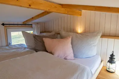 Ein Bett oder Betten in einem Zimmer der Unterkunft Tiny House Hygge