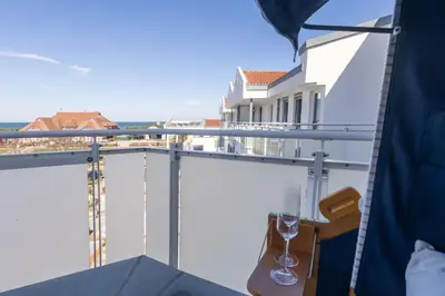 Ein Balkon oder eine Terrasse in der Unterkunft Suite Meer & mehr