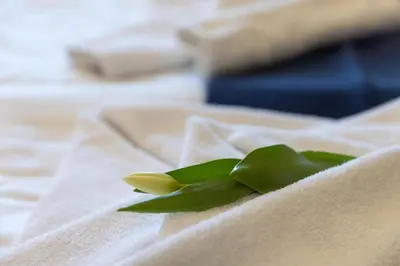 Ein Bett oder Betten in einem Zimmer der Unterkunft Suite Meer & mehr