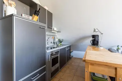 Küche/Küchenzeile in der Unterkunft Strandhaus Wustrow - Wohnung 3
