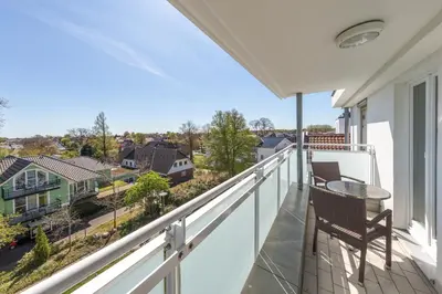Ein Balkon oder eine Terrasse in der Unterkunft Bina im Ostseeheilbad Zingst