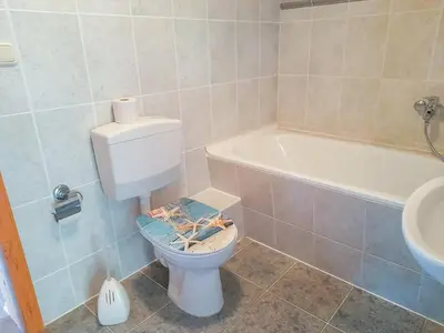 Ein Badezimmer in der Unterkunft Ferienwohnung Seekiste