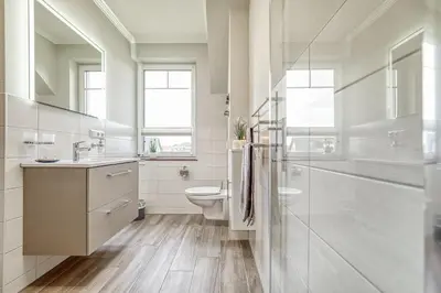 Ein Badezimmer in der Unterkunft Strandstraße 16 - Wohnung 6