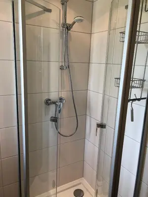 Ein Badezimmer in der Unterkunft Ferienwohnung OstseeStrandLäufer 1