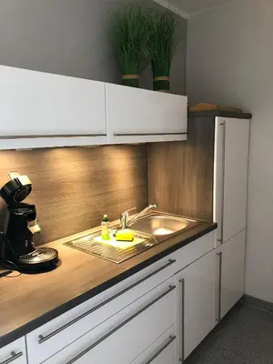 Küche/Küchenzeile in der Unterkunft Ferienwohnung OstseeStrandLäufer 1