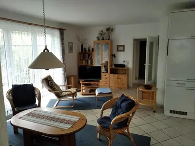 TV/Unterhaltungsangebot in der Unterkunft Haus Seeschwalbe, Whg3