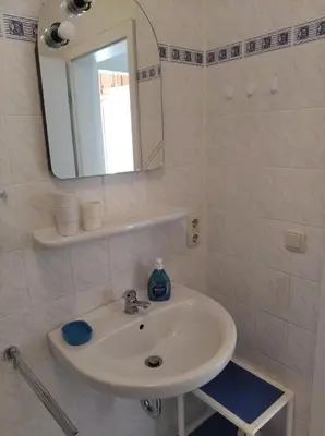 Ein Badezimmer in der Unterkunft Haus Seeschwalbe, Whg3