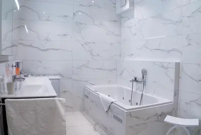 Ein Badezimmer in der Unterkunft 