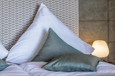 Ein Bett oder Betten in einem Zimmer der Unterkunft Seeschwalbe