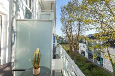 Ein Balkon oder eine Terrasse in der Unterkunft Krosse Krabbe