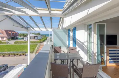 Ein Balkon oder eine Terrasse in der Unterkunft Albatros
