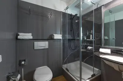 Ein Badezimmer in der Unterkunft Herzmuschel