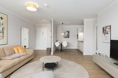 TV/Unterhaltungsangebot in der Unterkunft 5-Sterne-Ferienwohnung - Windflüchter an der Seebrücke