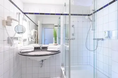 Ein Badezimmer in der Unterkunft Ankerplatz