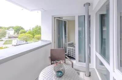 Ein Balkon oder eine Terrasse in der Unterkunft Ankerplatz