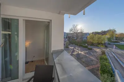 Ein Balkon oder eine Terrasse in der Unterkunft Kranichtanz