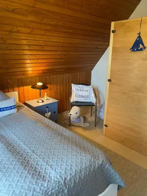 Ein Bett oder Betten in einem Zimmer der Unterkunft Ankerplatz 2