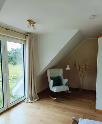 Ein Sitzbereich in der Unterkunft Haus Luca Fuhlendorf