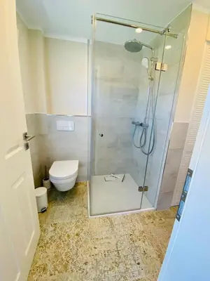 Ein Badezimmer in der Unterkunft Ferienwohnung Sol im idyllischen Pruchten