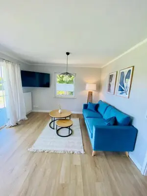 Ein Sitzbereich in der Unterkunft Ferienwohnung Watten im idyllischen Pruchten
