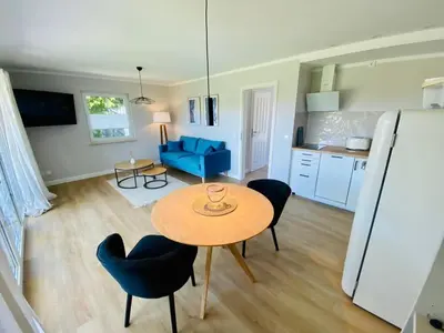 Küche/Küchenzeile in der Unterkunft Ferienwohnung Watten im idyllischen Pruchten