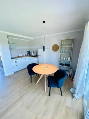 Küche/Küchenzeile in der Unterkunft Ferienwohnung Watten im idyllischen Pruchten