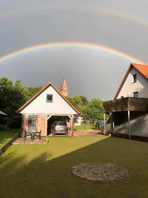 Das Gebäude in dem sich die Ferienwohnung befindet