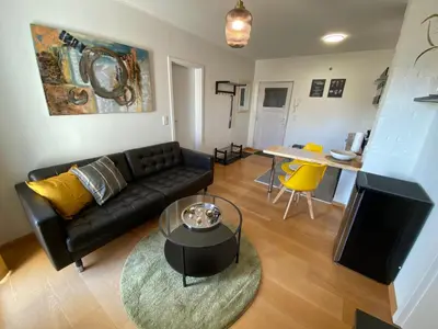 Ein Sitzbereich in der Unterkunft Ferienwohnung 