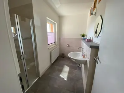 Ein Badezimmer in der Unterkunft Ferienwohnung 