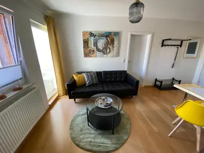 Ein Sitzbereich in der Unterkunft Ferienwohnung 