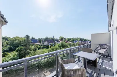 Ein Balkon oder eine Terrasse in der Unterkunft Boddenflair