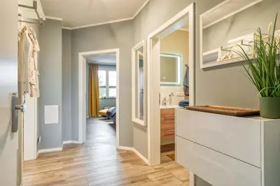 Ein Badezimmer in der Unterkunft Strandstraße 16 - Wohnung 3