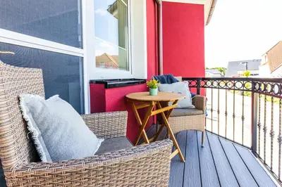 Ein Balkon oder eine Terrasse in der Unterkunft Strandstraße 16 - Wohnung 3