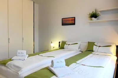 Ein Bett oder Betten in einem Zimmer der Unterkunft Schifferhaus Fewo 3