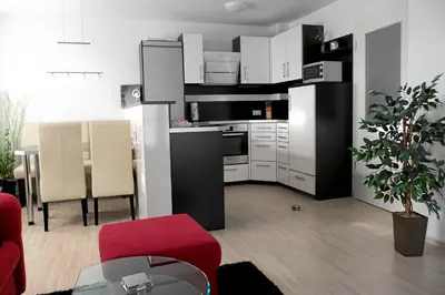 Küche/Küchenzeile in der Unterkunft Schifferhaus Fewo 3