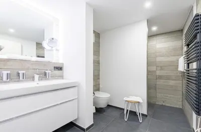 Ein Badezimmer in der Unterkunft Boddensonne