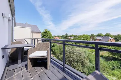 Ein Balkon oder eine Terrasse in der Unterkunft Boddensonne