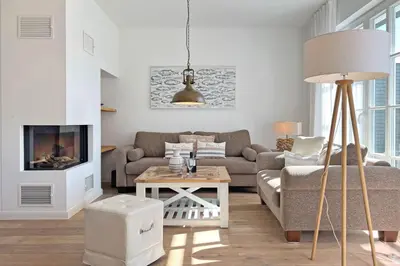 Ein Sitzbereich in der Unterkunft Strandhaus Zingst