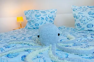 Ein Bett oder Betten in einem Zimmer der Unterkunft Strandhaus Zingst