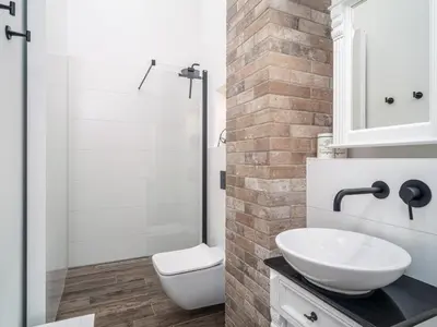 Ein Badezimmer in der Unterkunft 