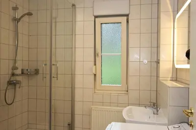 Ein Badezimmer in der Unterkunft Strandparadies 1