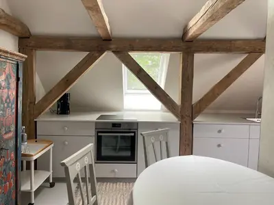 Küche/Küchenzeile in der Unterkunft Apartment Alte Schmiede