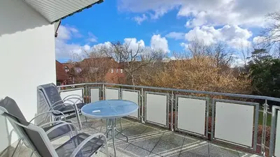 Ein Balkon oder eine Terrasse in der Unterkunft Apartment Hoppenberg