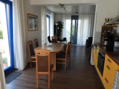 Küche/Küchenzeile in der Unterkunft Bodden-Adler