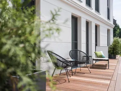 Ein Garten an der Unterkunft Villa Baltic Zingst - AP Strandfein