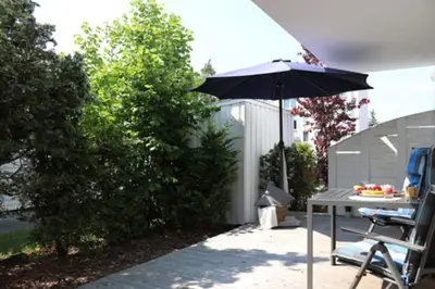 Ein Garten an der Unterkunft 