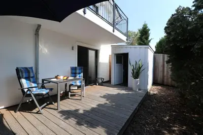 Ein Balkon oder eine Terrasse in der Unterkunft 
